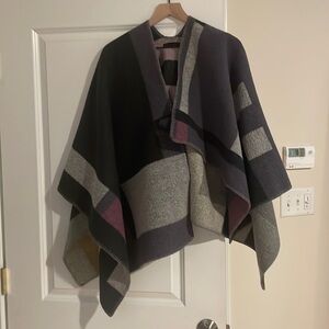 Like new block color wool / cashmere shawl
